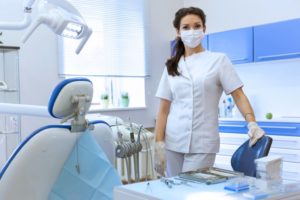 dentist standing in operatory 